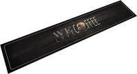 vidaXL Keukenmat wasbaar koffietekst 60x300 cm fluweel
