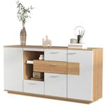 StarTech TV-meubel - Modern design - Metalen frame - Ruime opbergruimte - Stabiele constructie - Zwarte houtlook