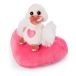 Nici Cygne Blanc Amour Sur Coeur Peluche 10 Cm