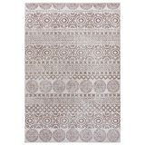 Tapeso Binnen & buiten Ornament vloerkleed - lichtbruin 120x170 cm