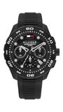 Tommy Hilfiger Chronograaf kwartshorloge met kalender voor heren met siliconen armband