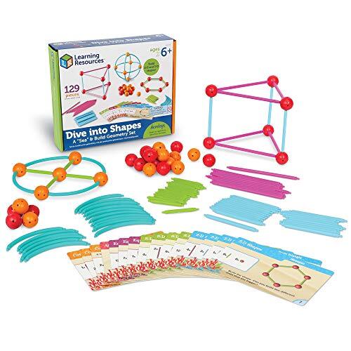 Learning Resources Duik in Vormen! Een "Zee" en Build Geometrie Set