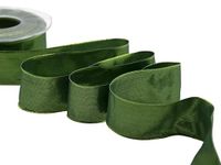 Furlanis - Elegante schotel met koper, decoratieve band voor geschenkverpakkingen, Italiaanse stof - groen Engels, 40 mm x 20 m