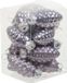 Othmar Decorations Bv 12x Dennenappel kersthangers/kerstballen lila paars van glas - 6 cm - mat/glans - Kerstboomversiering