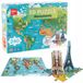 APLI Paper S.A.U. Puzzle 3D Monde avec Monuments - 240 Pièces