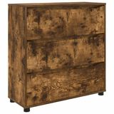 vidaXL Opbergkast 80 x 31 x 81 cm Bewerkt hout Rook eiken