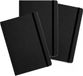Bellatio Design Notitieboekje - 3x - A5 formaat - met elastiek - zwart - 100 pagina - schriften