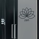 Ambiance Sticker Privacy raamfolie - ZEN LOTUSBLOEM - Zelfklevende raamfolie voor ramen en douchedeuren - 120x35cm