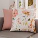 PETTI Artigiani Italiani - 1 paar kussenslopen 50 x 50 cm van microvezel, decoratief kussen voor slaapkamer, bank, woonkamer, set van 2 kussenslopen, bloemenpatroon, crème, 100% Made in Italy