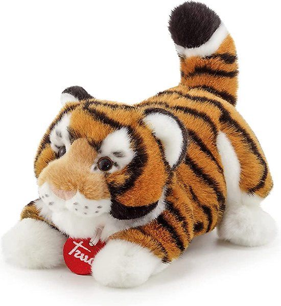 Trudi Classic Knuffel Tijger 18 cm - Hoge kwaliteit pluche knuffel - Knuffeldier voor jongens en meisjes - Oranje Wit Zwart - 18x14x19 cm maat S