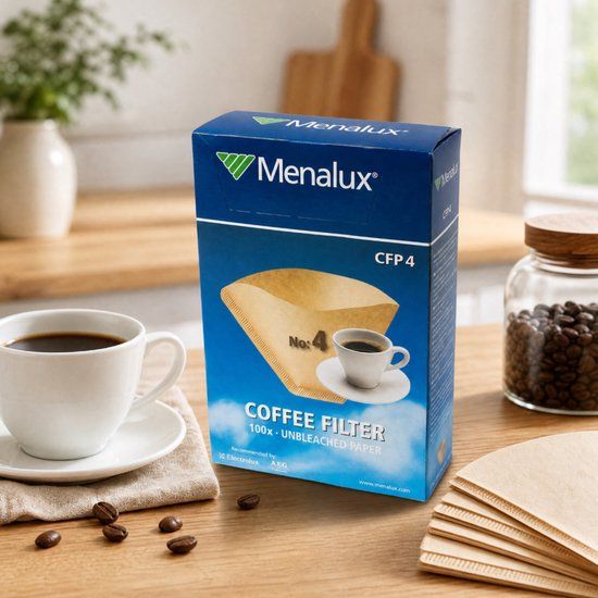 Menalux CFP4 100 stuk(s) Bruin Kegel Wegwerpkoffiefilter