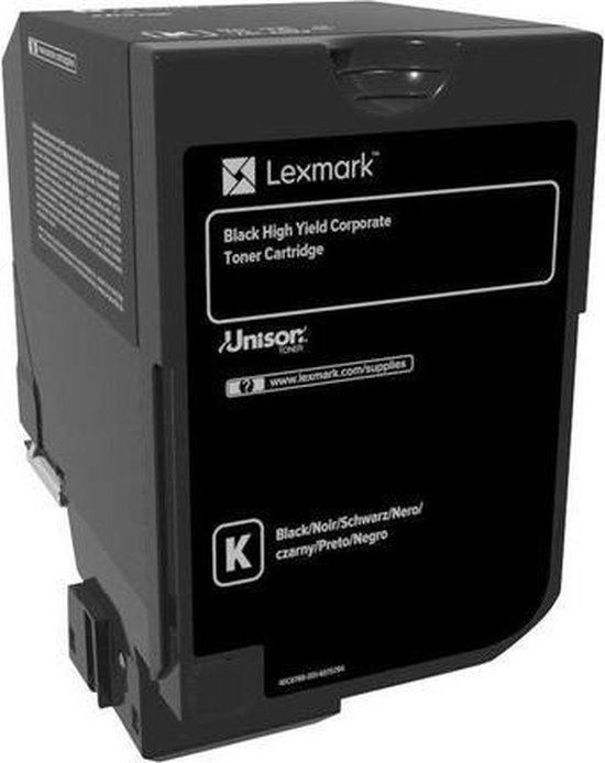 Lexmark 74C2HKE Toner Cartridge - Black - 20k Pages - Compatible with CS720 & CS725