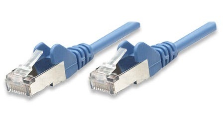 Intellinet Network Patch Cable, Cat5e, 5m, Blue, CCA, SF/UTP, PVC, Gold Plated Contacts, Snagless, Booted, Polybag