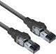ACT Zwarte 3 meter S/FTP CAT6A IDC 4PPoE / PoE++ 100W LSZH patchkabel snagless met RJ45 connectoren FB4903