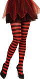Widmann Finidi Carnaval verkleed panty - 1x - Gestreept/Strepen - rood/zwart - Dames - Heksen panty - 70 denier - XL