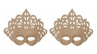 Décopatch AC786Cpack - Lot de 2 supports en papier mâché, masque princesse (adulte)