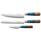 Katana Saya Elements 3-delige messenset Oceaanblauw