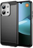 Techsuit Carbon Silicone Back Cover - Zwart