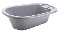 Rotho Babydesign Babybadje, met afvoerplug, 0 - 12 maanden, Bella Bambina, stone grey (grijs), 200200286