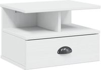 vidaXL - Nachtkastje - HILL - Wit - 40 x 31 x 27 cm - Massief grenenhout