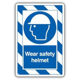 V Safety Wear Veiligheidshelm - ExtraViz 250 x 350 mm - Gezichtslijm Sticker Veiligheidsbord
