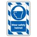 V Safety Wear Veiligheidshelm - ExtraViz 250 x 350 mm - Gezichtslijm Sticker Veiligheidsbord