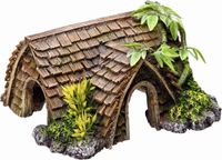 Nobby aqua deco hut met planten - 15 x 14 x 8 cm