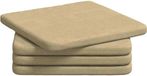 vidaXL - Zitkussens - 4 stuks - Corduroy stof - Grijs Groen - 40 x 40 x 3 cm