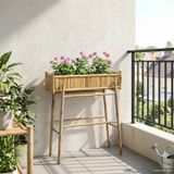 VidaXL Tuinplanter met houder naturel 100 x 38 x 114 cm bamboe