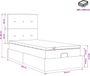 vidaXL Ottoman bed met matras Zwart 100 x 200 cm Fluweel