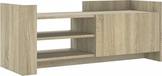 vidaXL Tv-meubel 100x35x40 cm bewerkt hout sonoma eikenkleurig