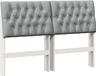 vidaXL - Gestoffeerd hoofdbord - Lichtgrijs - 150 cm - Massief grenenhout