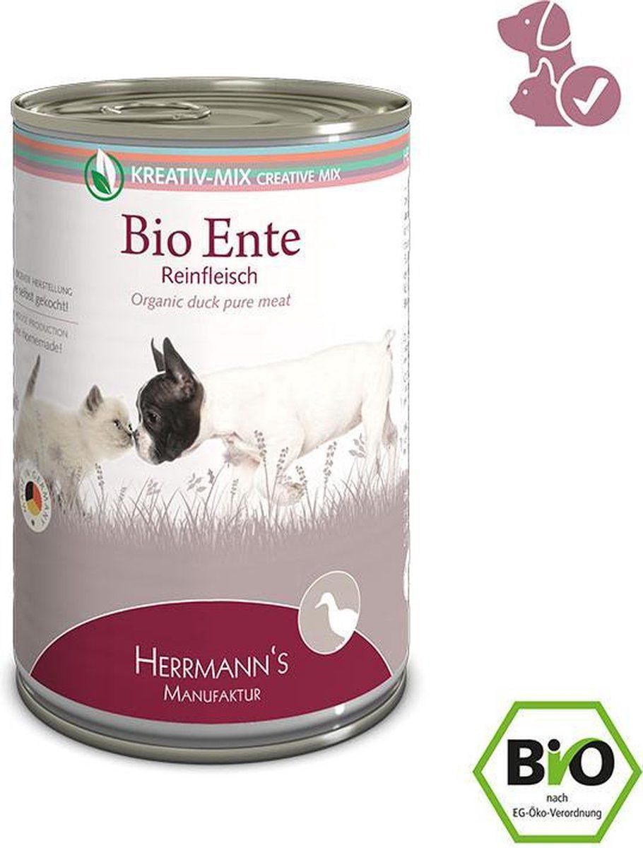 Herrmans 16x Herrmann's Bio Pure eend 400 gr.