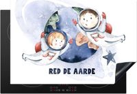 Merkloos KitchenYeah® Inductie beschermer 77x51 cm - 'Red de aarde' - Inductie kookplaat accessoire