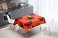 Bonamaison Tafelkleed, Anti-Mold, Sneldrogend, Waterdicht, 100% Polyester Tafellaken, Oranje Bordeaux, 140 x 140 Cm