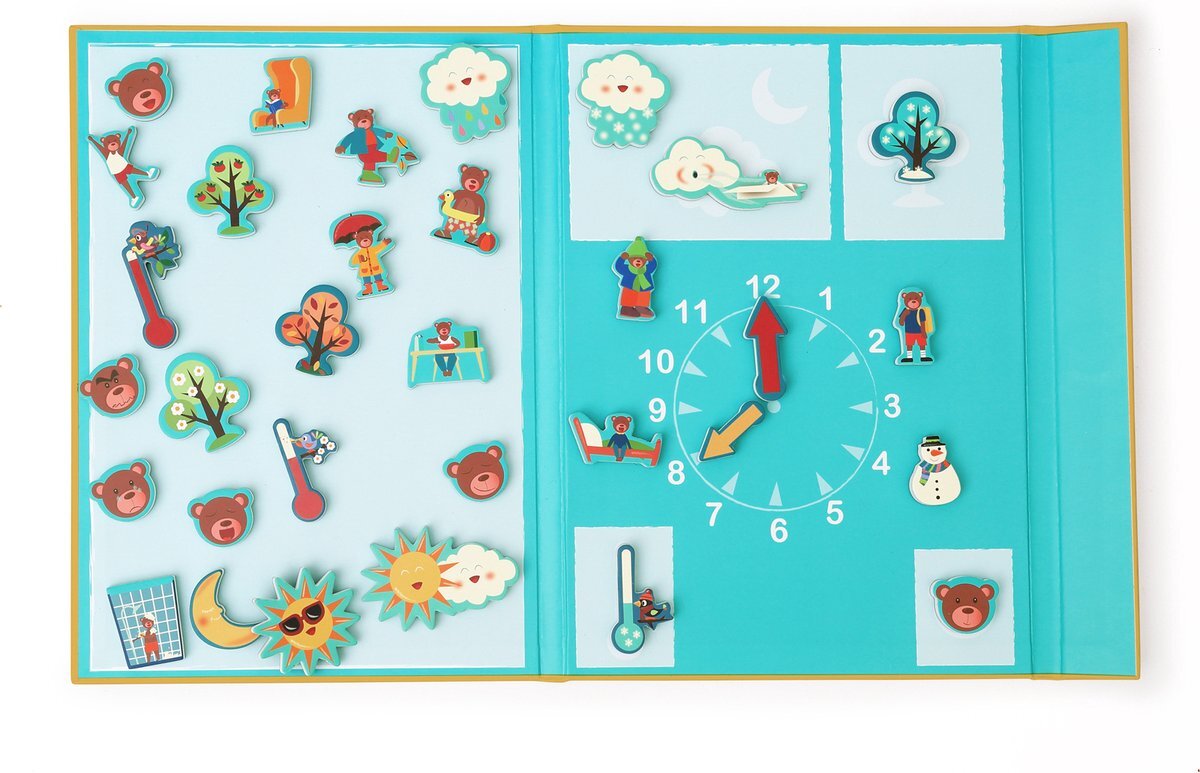 Carletto Deutschland Scratch 276182298 Magnetisch educatief spel, dagplanner, 1 speler, voor kinderen vanaf 4 jaar