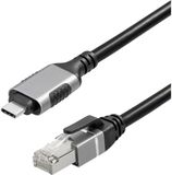 MaxTrack USB-C / RJ45 Netwerk Adapterkabel CAT 6 3.00 m Zwart