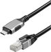 MaxTrack USB-C / RJ45 Netwerk Adapterkabel CAT 6 3.00 m Zwart