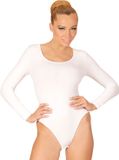 Widmann - Unicolor Body Volwassen Met Knoopsluiting, Wit - Wit / Beige - Small / Medium