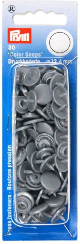 Prym 393,145 - Drukknopen 12.4mm zilvergrijs - 30st