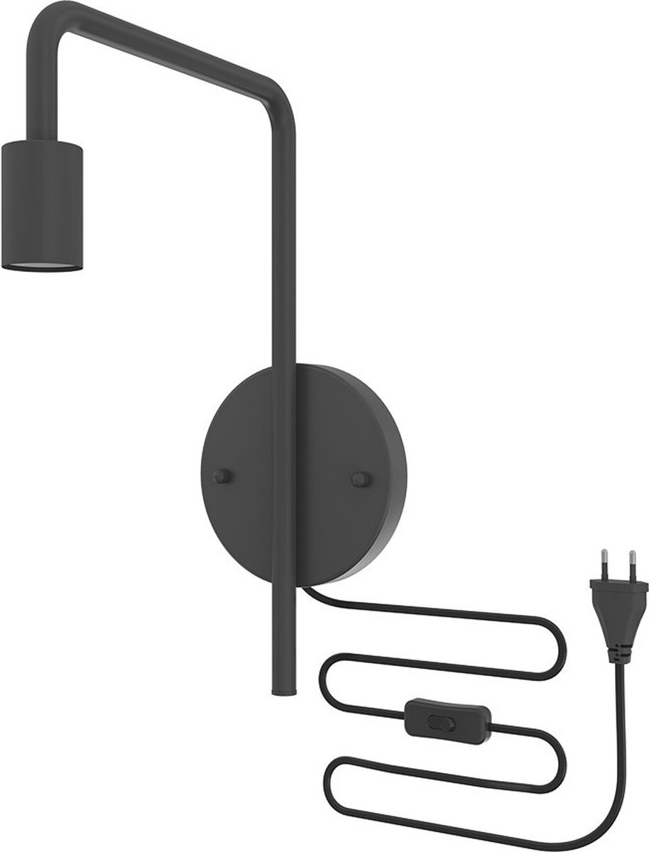 Calex Industriële Wandlamp - Zwart - E27 Fitting