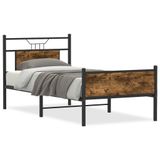 VidaXL Bedframe Gerookt Eiken 120x190 cm