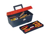 Plano Gereedschapskist Metaal, Kunststof Grijs, Rood 390x210x190 mm