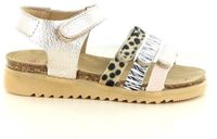 Develab 48510 Sandalen Dames Assorti Kleur Leer Klittenband Panterprint Lente/Zomer 2025