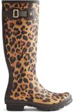 Hunter Femme Bottes Wellington Original Tall Leopard/Chocolate Brown