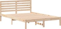 vidaXL Bedframe met hoofdeinde, bruin, 140 x 220 cm, massief grenenhout