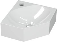 INK - Hoekfontein Polystone met 1 Kraangat - Glans Wit