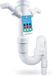 Bächlein Siphon de tuyau flexible pour évier - Siphon d'odeur avec double raccord d'appareil - Siphon pour l'évier - Blanc
