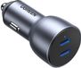Ugreen Autolader 2X USB-C 36W Grijs