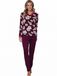 Pastunette Dames Pyjama Lange Mouwen Viscose Burgundy